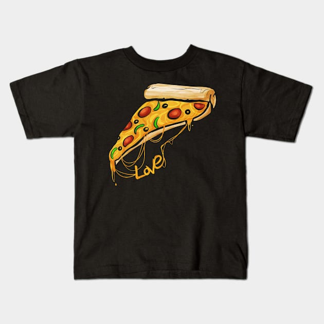 I love Pizza Slice Shirt Pizza Kids T-Shirt by SinBle